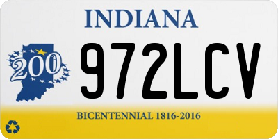 IN license plate 972LCV