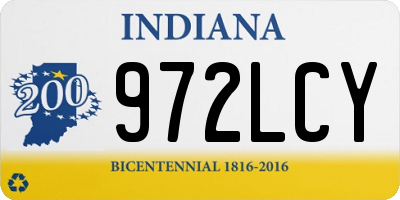 IN license plate 972LCY