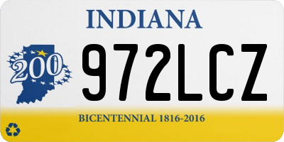IN license plate 972LCZ