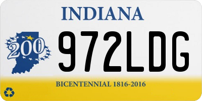 IN license plate 972LDG