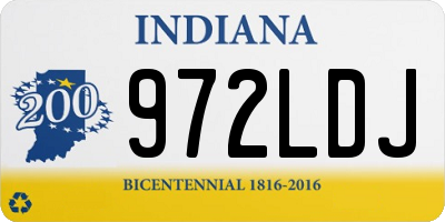 IN license plate 972LDJ