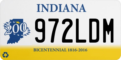 IN license plate 972LDM