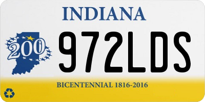 IN license plate 972LDS