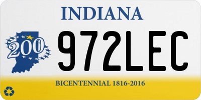 IN license plate 972LEC