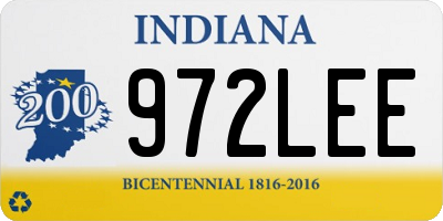 IN license plate 972LEE