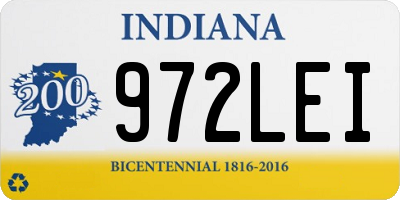 IN license plate 972LEI
