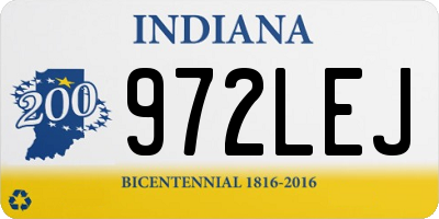 IN license plate 972LEJ