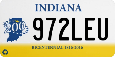 IN license plate 972LEU