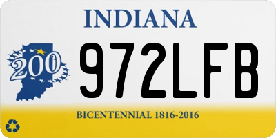 IN license plate 972LFB