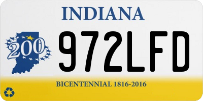 IN license plate 972LFD