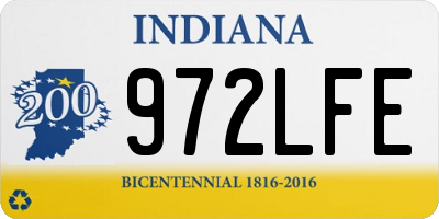 IN license plate 972LFE