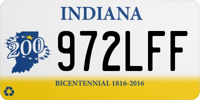 IN license plate 972LFF