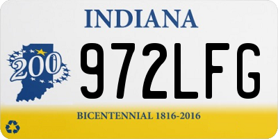 IN license plate 972LFG