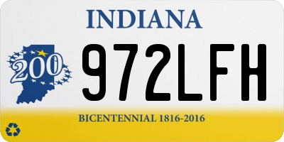 IN license plate 972LFH