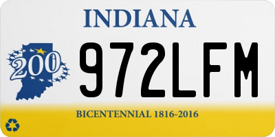 IN license plate 972LFM