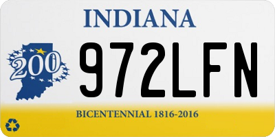 IN license plate 972LFN
