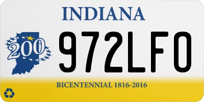 IN license plate 972LFO