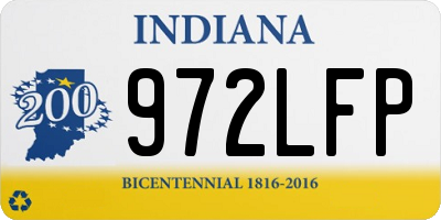 IN license plate 972LFP