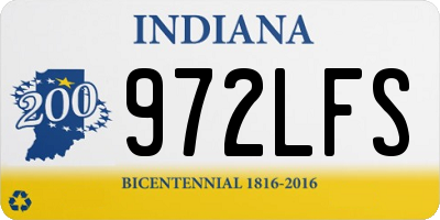 IN license plate 972LFS