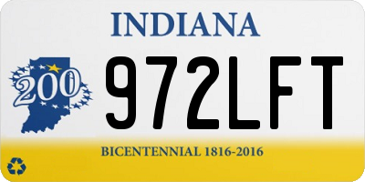 IN license plate 972LFT