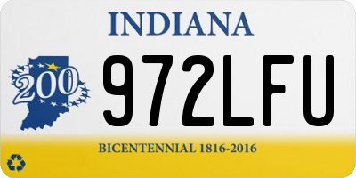 IN license plate 972LFU