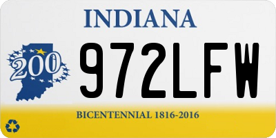 IN license plate 972LFW