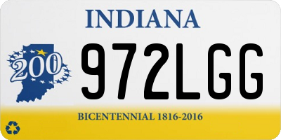 IN license plate 972LGG