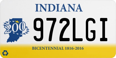 IN license plate 972LGI