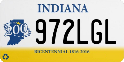 IN license plate 972LGL