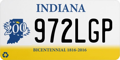 IN license plate 972LGP