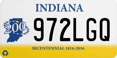 IN license plate 972LGQ