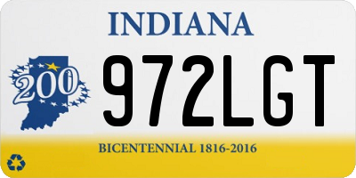 IN license plate 972LGT