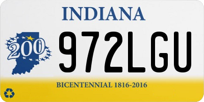 IN license plate 972LGU