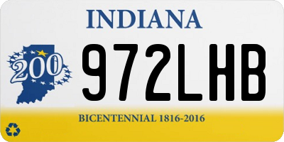 IN license plate 972LHB