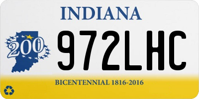 IN license plate 972LHC
