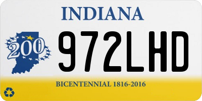 IN license plate 972LHD