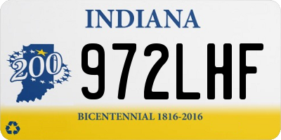 IN license plate 972LHF