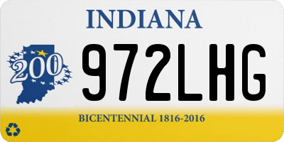 IN license plate 972LHG