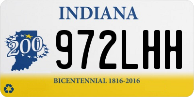 IN license plate 972LHH