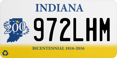 IN license plate 972LHM