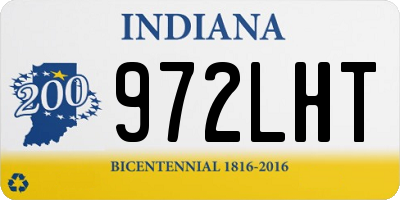 IN license plate 972LHT