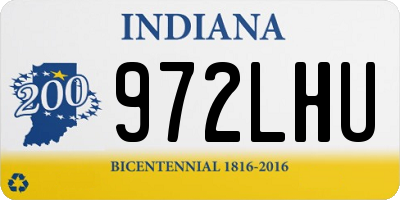 IN license plate 972LHU