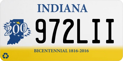 IN license plate 972LII