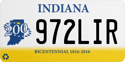 IN license plate 972LIR