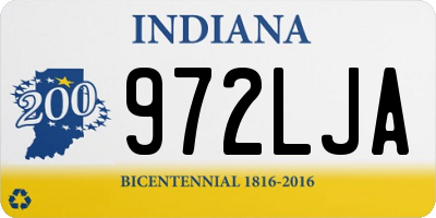 IN license plate 972LJA