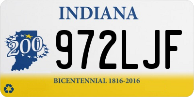 IN license plate 972LJF