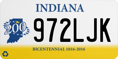 IN license plate 972LJK