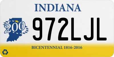 IN license plate 972LJL