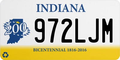 IN license plate 972LJM