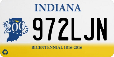 IN license plate 972LJN